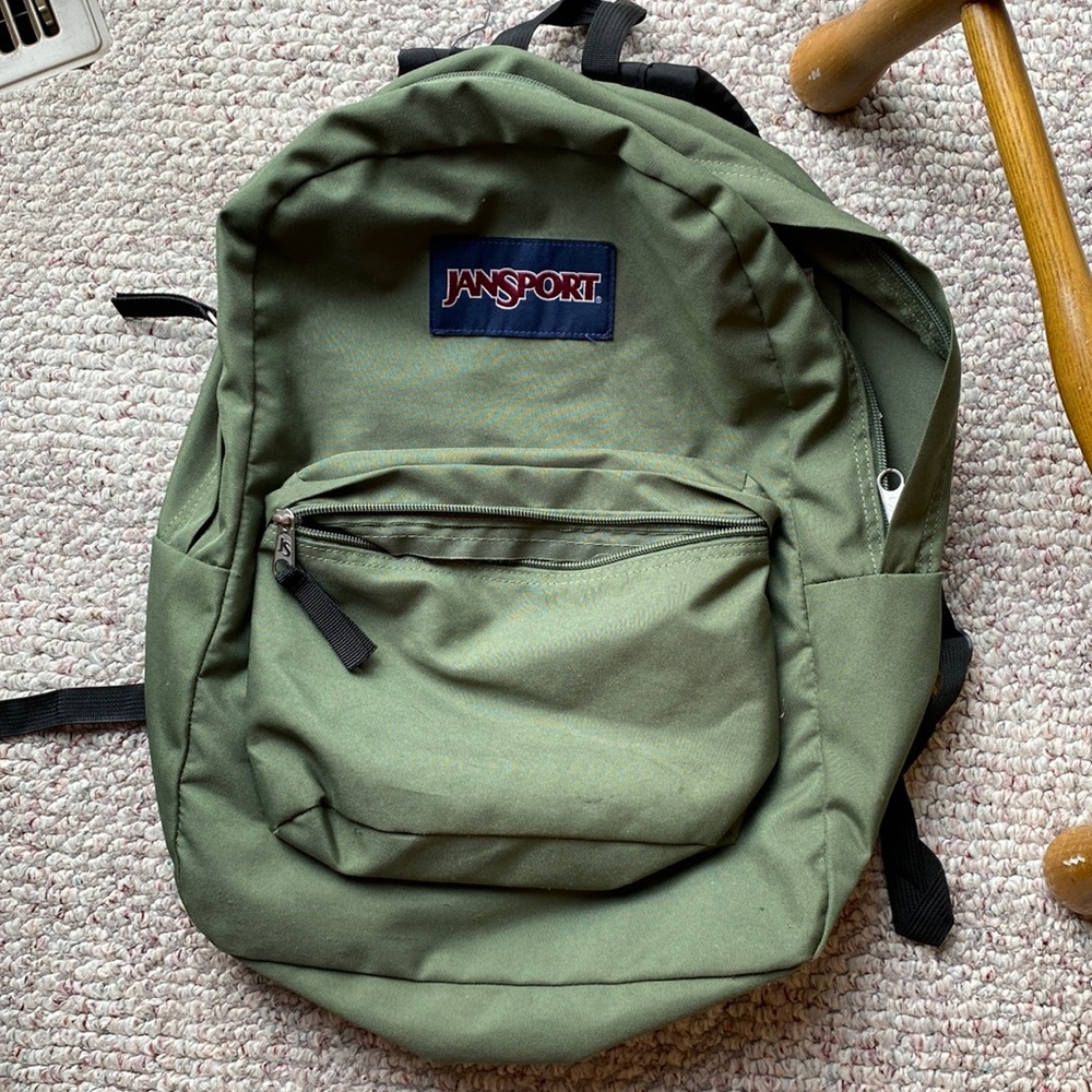 Sage green Jansport backpack